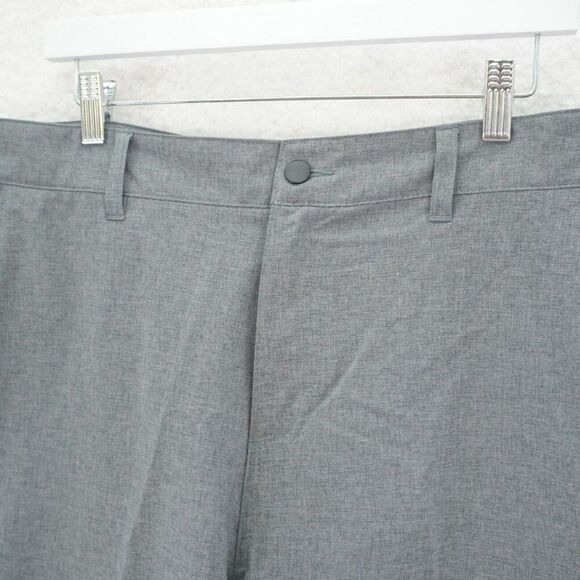 Panama Jack Gray Bathing Suit Material Chino Shorts High Rise 36 / 9 Mesh Pocket - Picture 2 of 7